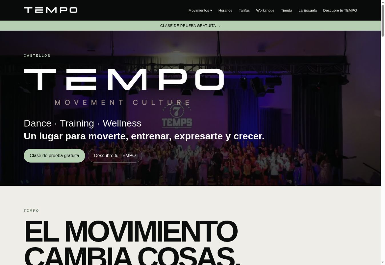 TEMPO · Antes 7TEMPS: trabajo realizado